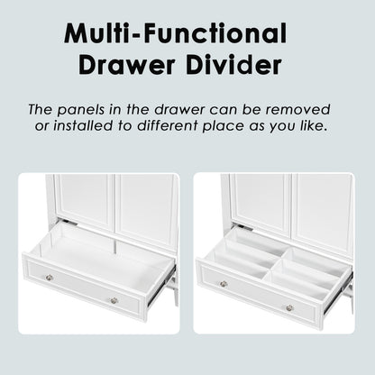 30 Bathroom Vanity With Sink Combo, Multi-functional Bathroom Cabinet With Doors And Drawer, Solid Frame And MDF Board, White