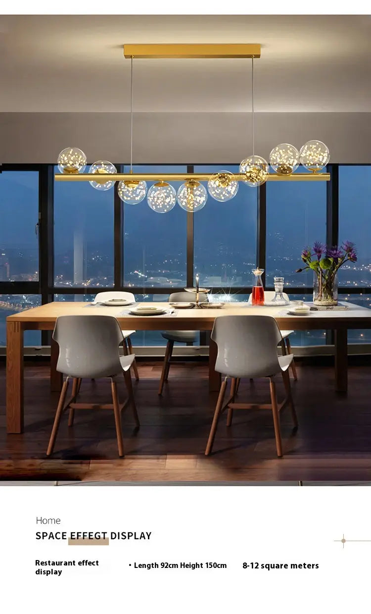 Dining Room Chandelier Creative 3D Long Chandelier