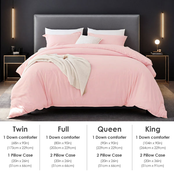 Pink Extra Large Duvet Cover Set Crafted From Premium Colorfast Fabric That's Breathable, Fade-resistant And Luxuriously Soft. Features Modern Luxury Hotel Design Suitable For All Seasons. Perfect For