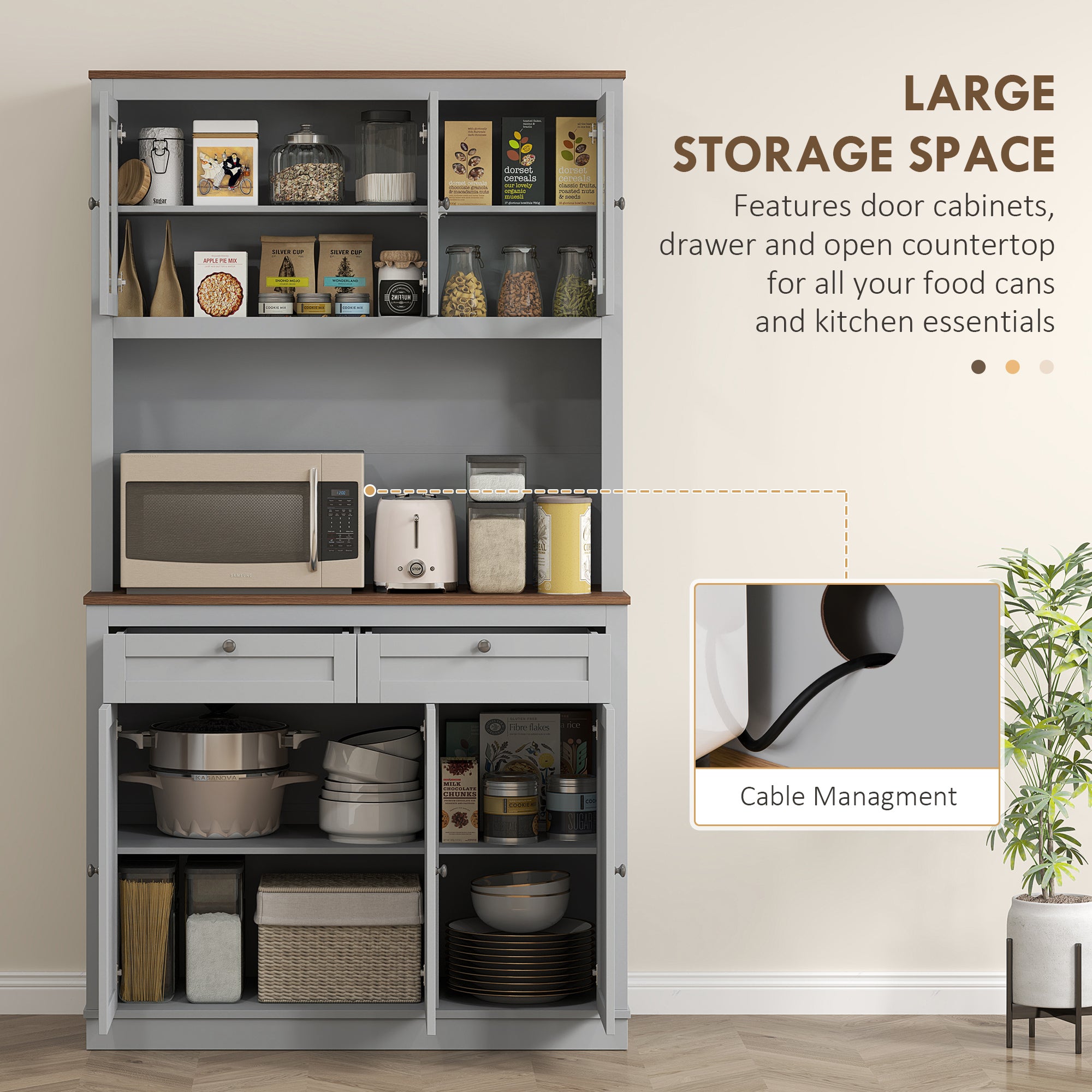White Pantry Storage Cabinet