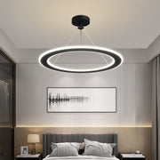White Circular Iron Chandelier
