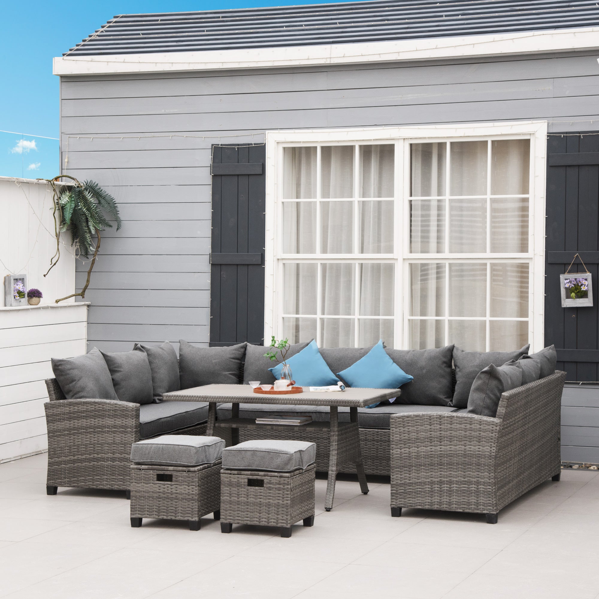 6-teiliges Terrassenmöbel-Set