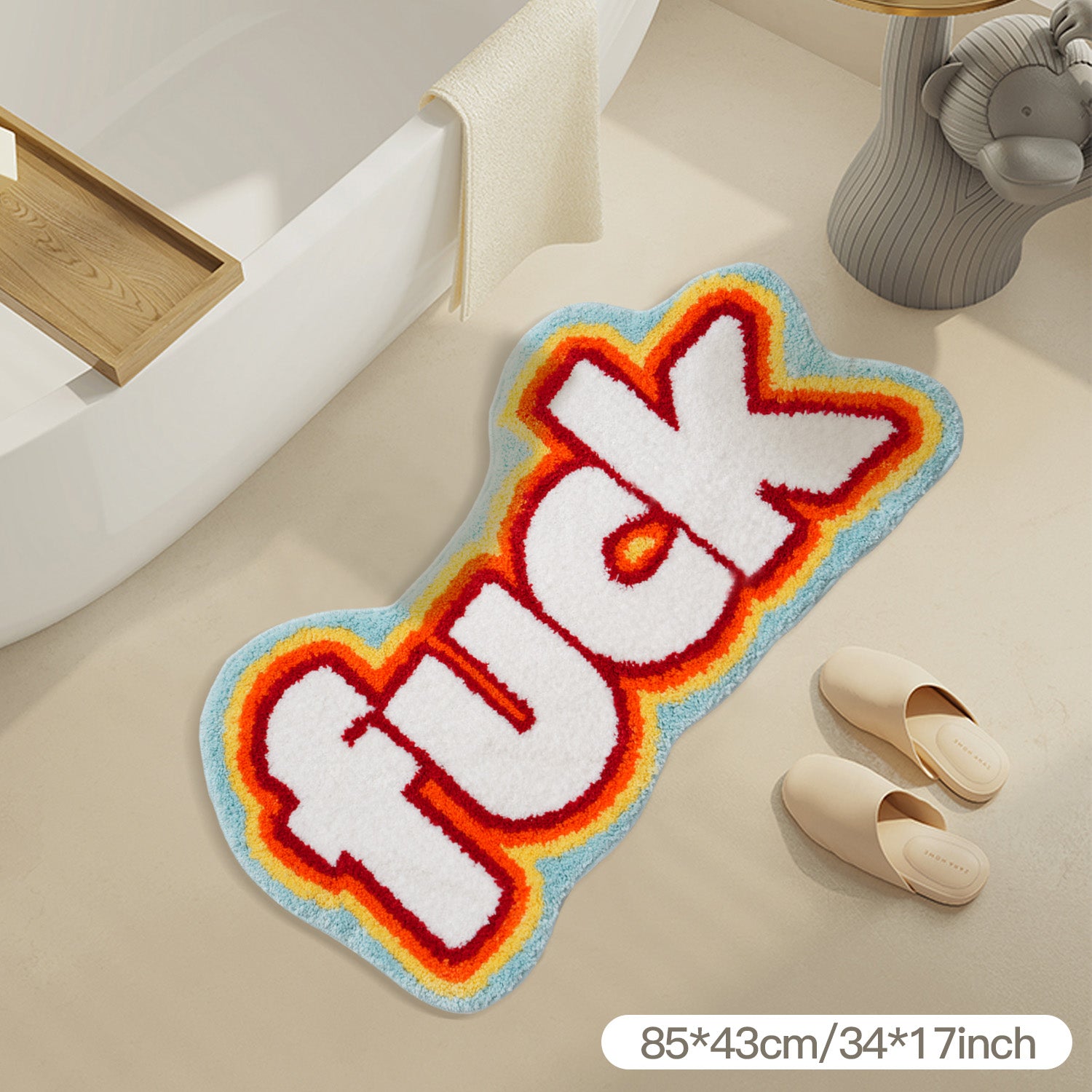 Leaf Shaped Bath Rug