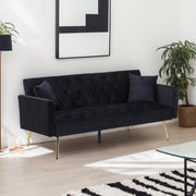Blue Velvet Sofa Bed