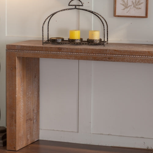 Mesa de Consola de Madera Maciza para Sala de Estar, Mesa Larga de Sofá Detrás del Sofá, Mesa Estrecha Retro para Entrada en Pasillo y Vestíbulo