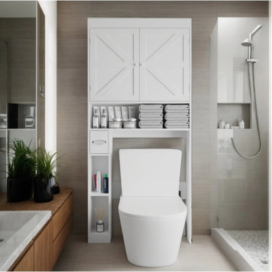White Farmhouse Storage Cabinet