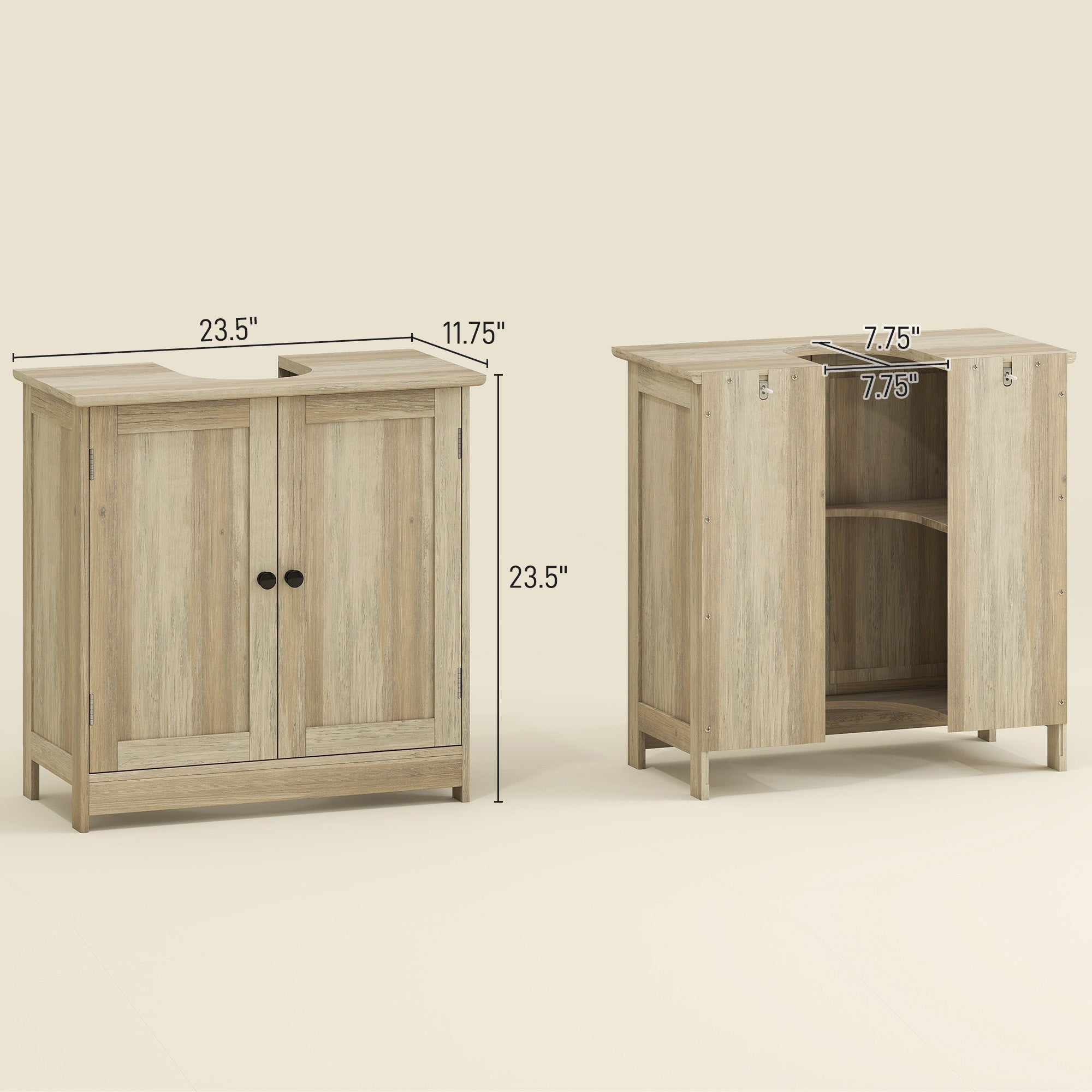 Wood Vanity Cabinet Elegant Design Bathroom
