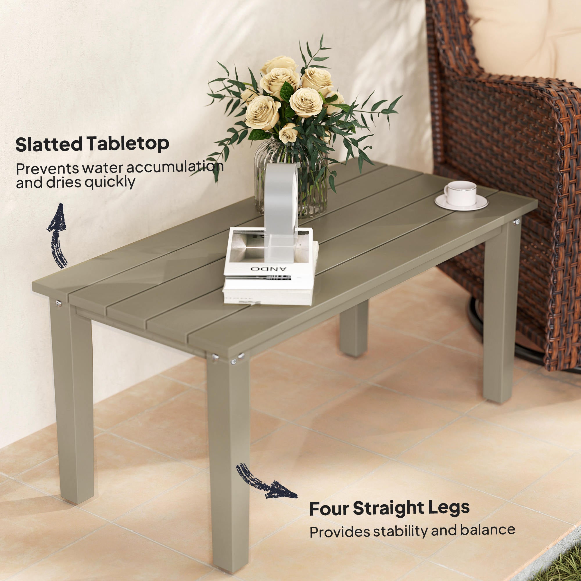 Black Outdoor Coffee Table