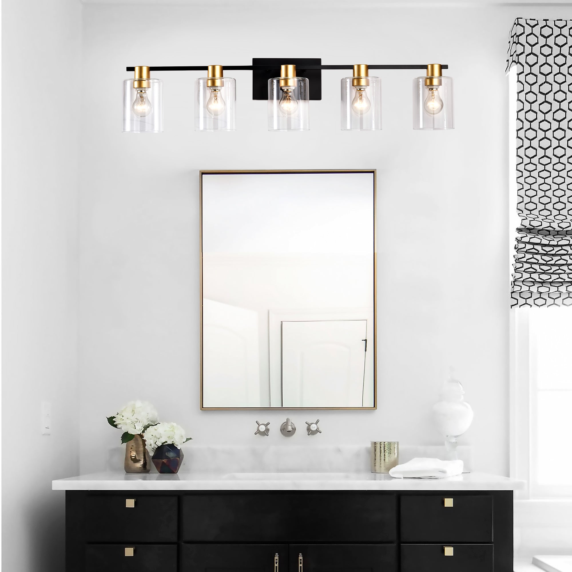 Black Vintage Glass Light