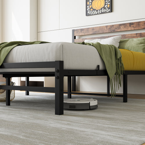 Rustic Wood Platform Bed