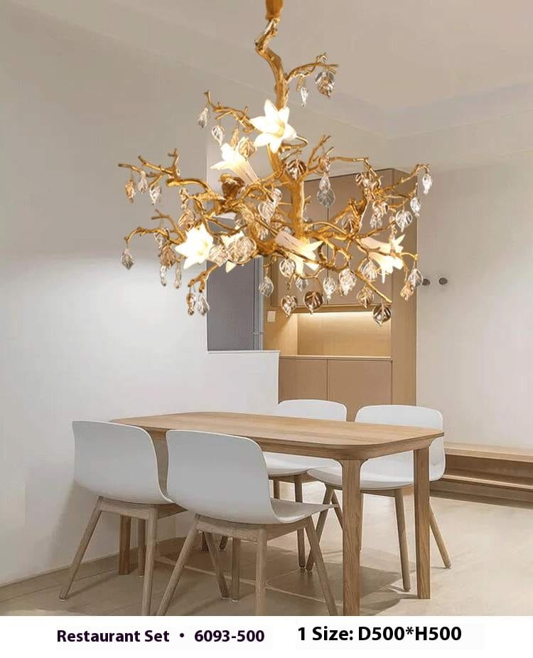 Copper Branch Chandelier Creative Crystal Chandelier