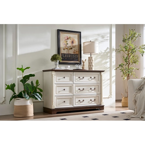 Walnut Rustic Drawer Dresser