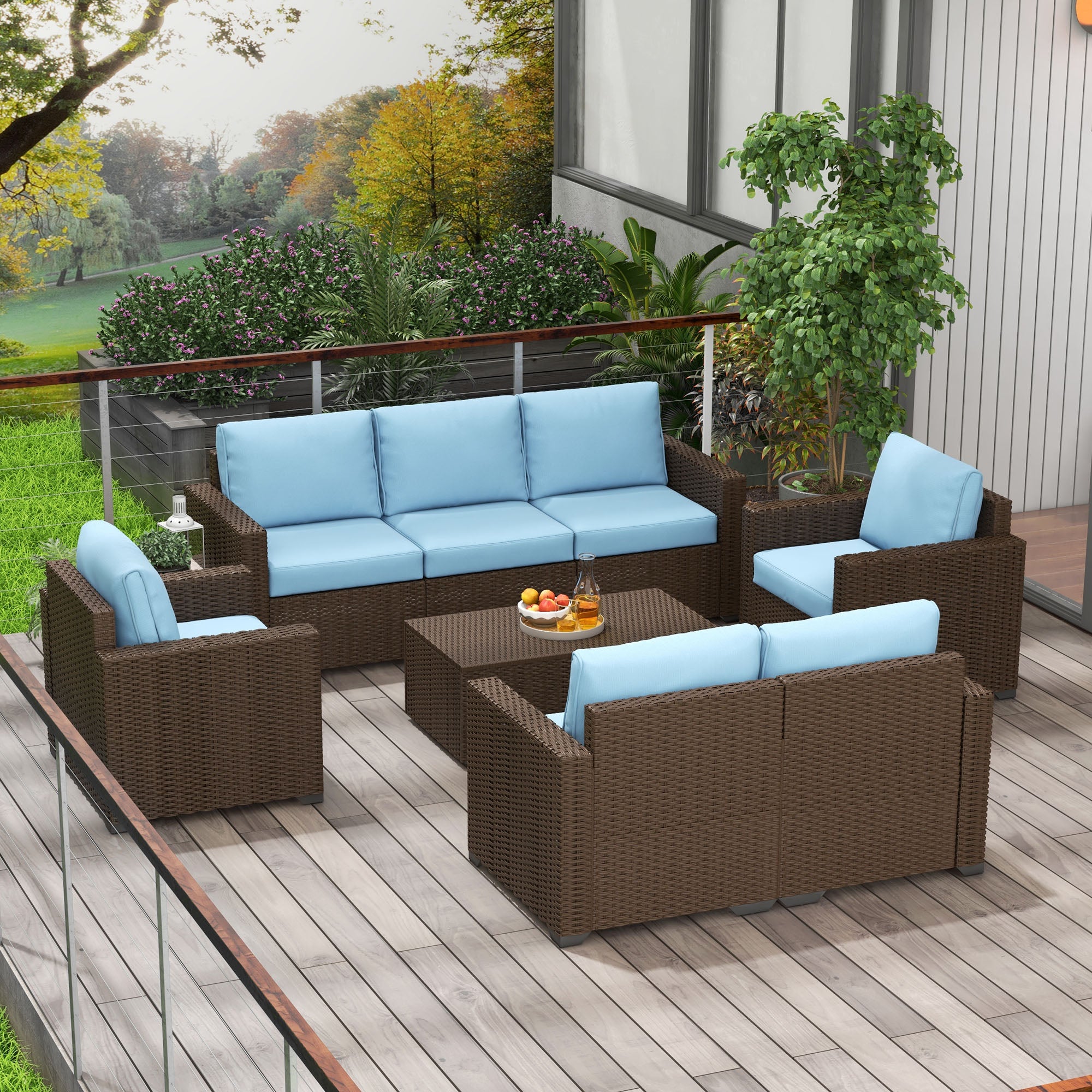 Wicker Modular Patio Set