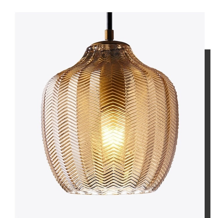 Single Glass Stair Chandelier