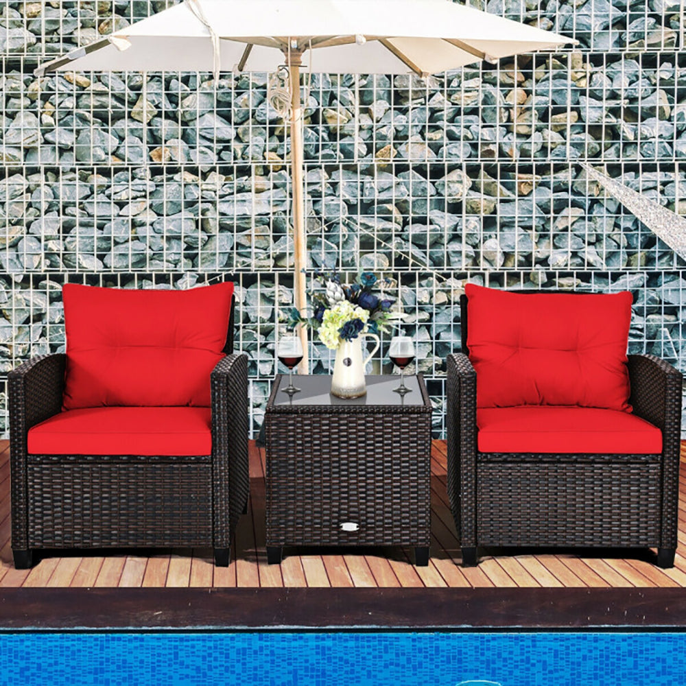 Washable Rattan Patio Set