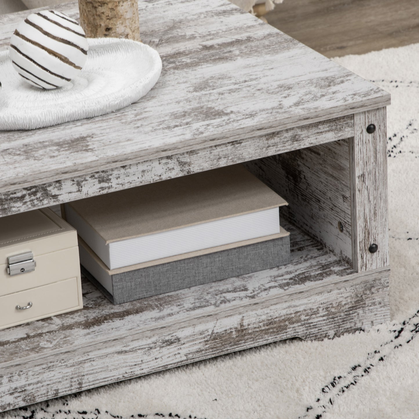 Rustic Coffee Table with Storage