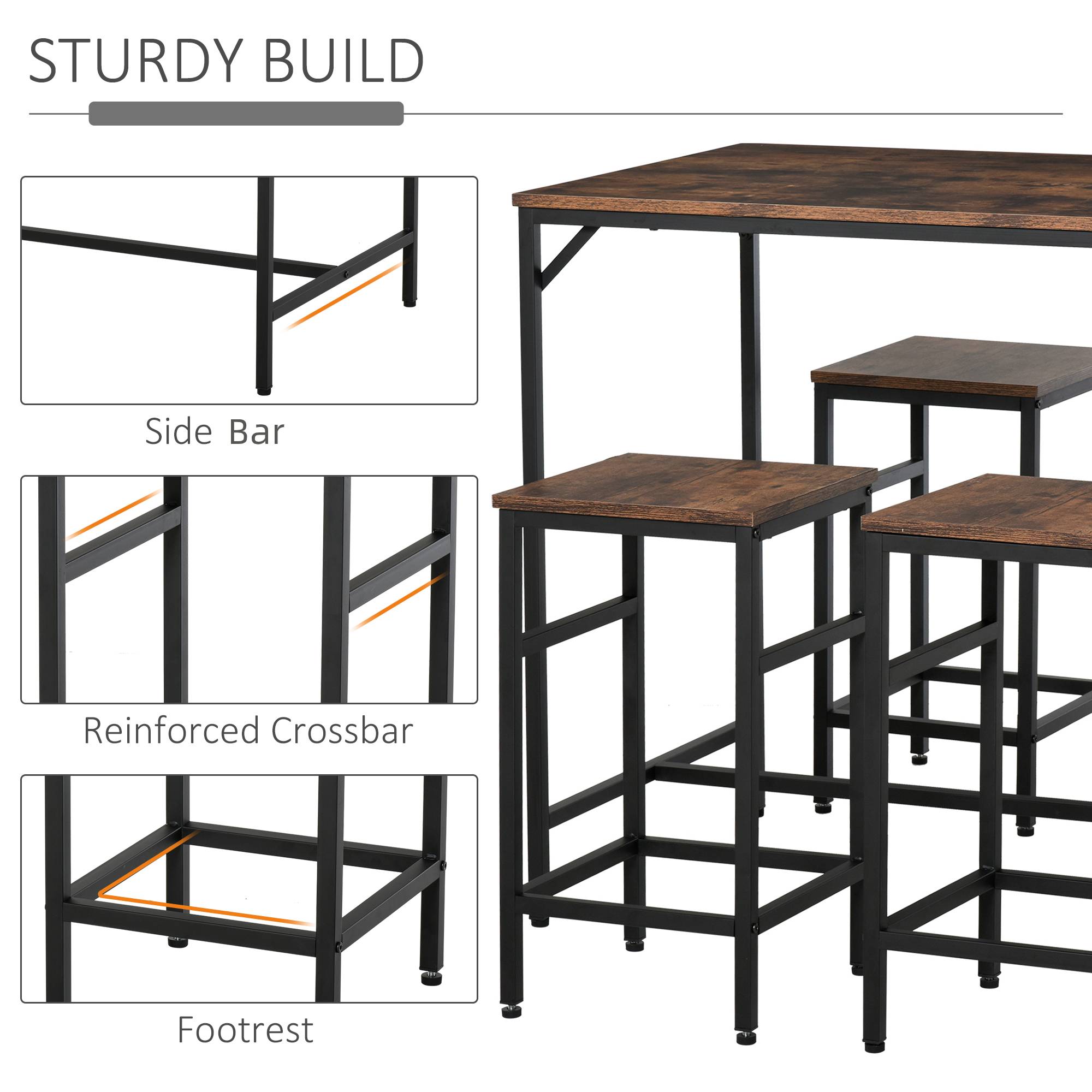 Black Industrial Dining Set