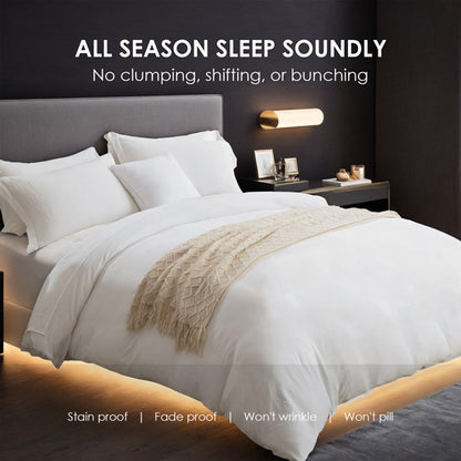 Solid White Oversized Duvet Cover Set Includes 1 Duvet Cover & 2 Pillowcases. Crafted From Premium Breathable Microfiber With Bohemian Accents. Fits Single/double Beds. Combines Luxury Hotel Elegance