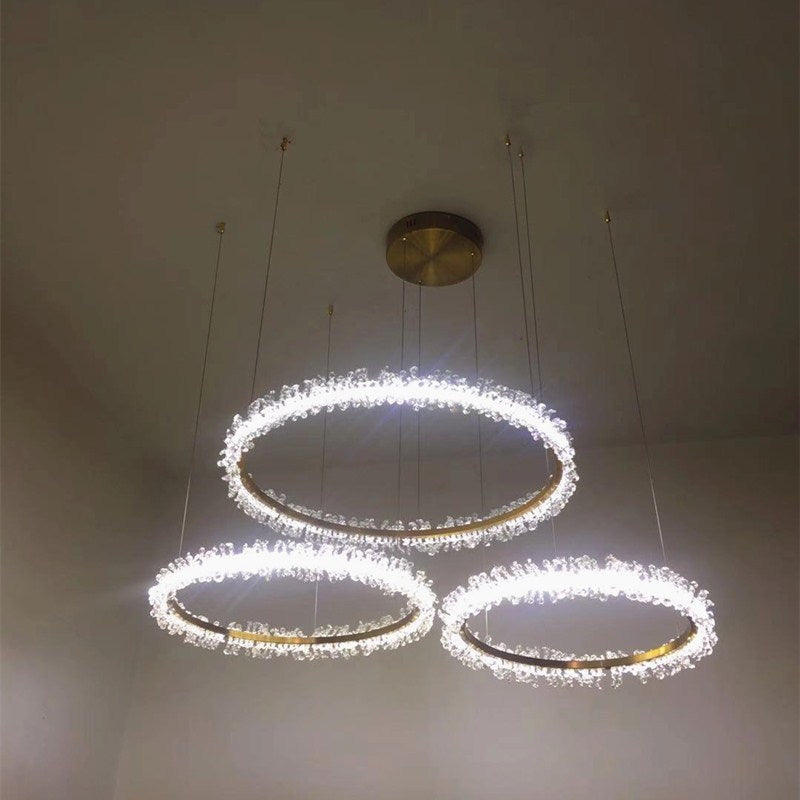 Gold Crystal Chandelier Electroplated 900mm Remote