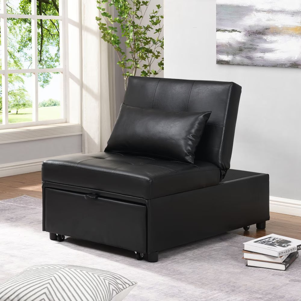 Gray Folding Ottoman Bed