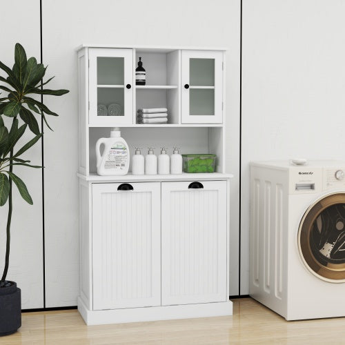 White MDF Laundry Cabinet