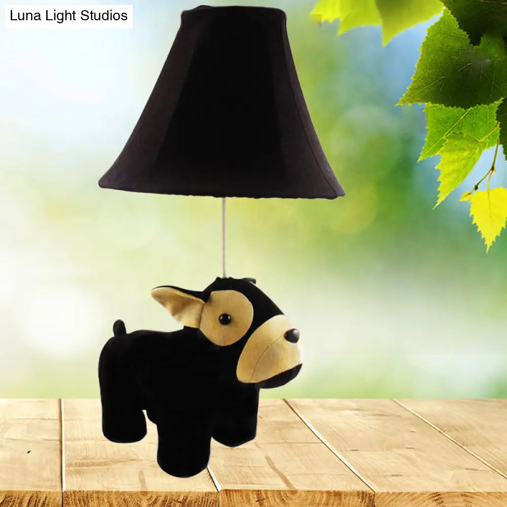 1-Head Cartoon Animal Desk Lamp for Kids' Bedroom - Soft Fabric Reading Light