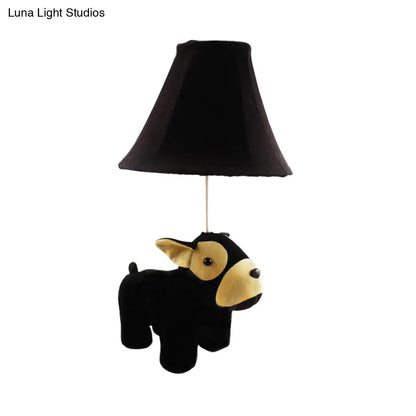 Lámpara de escritorio con diseño de animal de dibujos animados de 1 cabezal para dormitorio infantil - Luz de lectura de tela suave