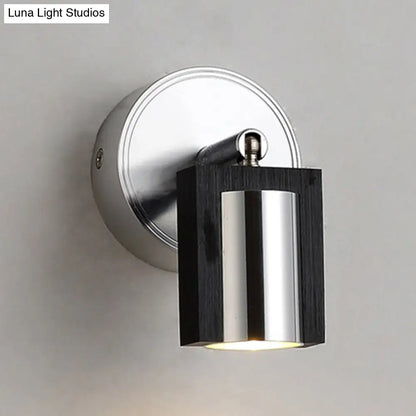 DecorBites™ 1-Light Bedroom Wall Sconce in Black with Metal Shade – Warm/White Lighting
