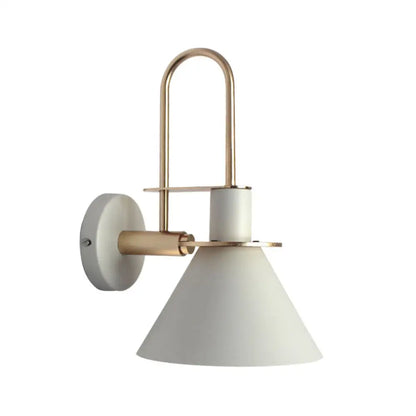 DecorBites™ DecorBites™ 1 Light Bedside Wall Sconce Lamp with Conical Metal Shade - Black/White/Green