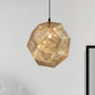 10"/12.5"/19"W Faceted Globe Pendant Light - Contemporary Metal, 1 Light - Sliver/Gold/Rose Gold