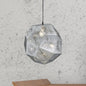 10"/12.5"/19"W Faceted Globe Pendant Light - Contemporary Metal, 1 Light - Sliver/Gold/Rose Gold