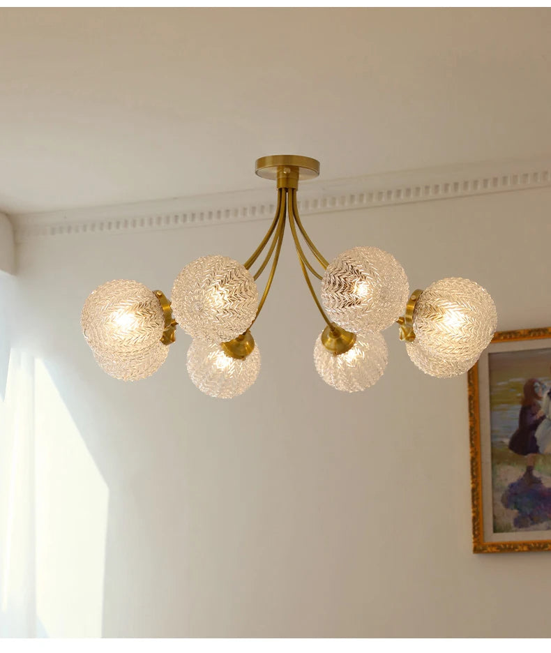 Lámpara de techo con bola de cristal DecorBites™: Lámpara moderna nórdica para salón, comedor o dormitorio