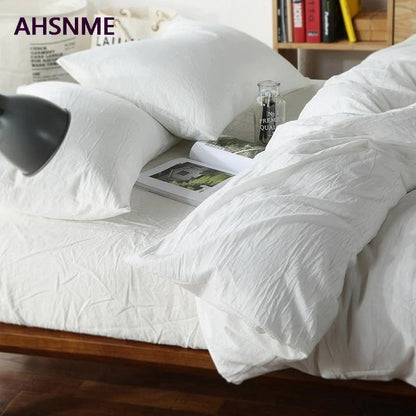 100% Cotton White Duvet Cover Set