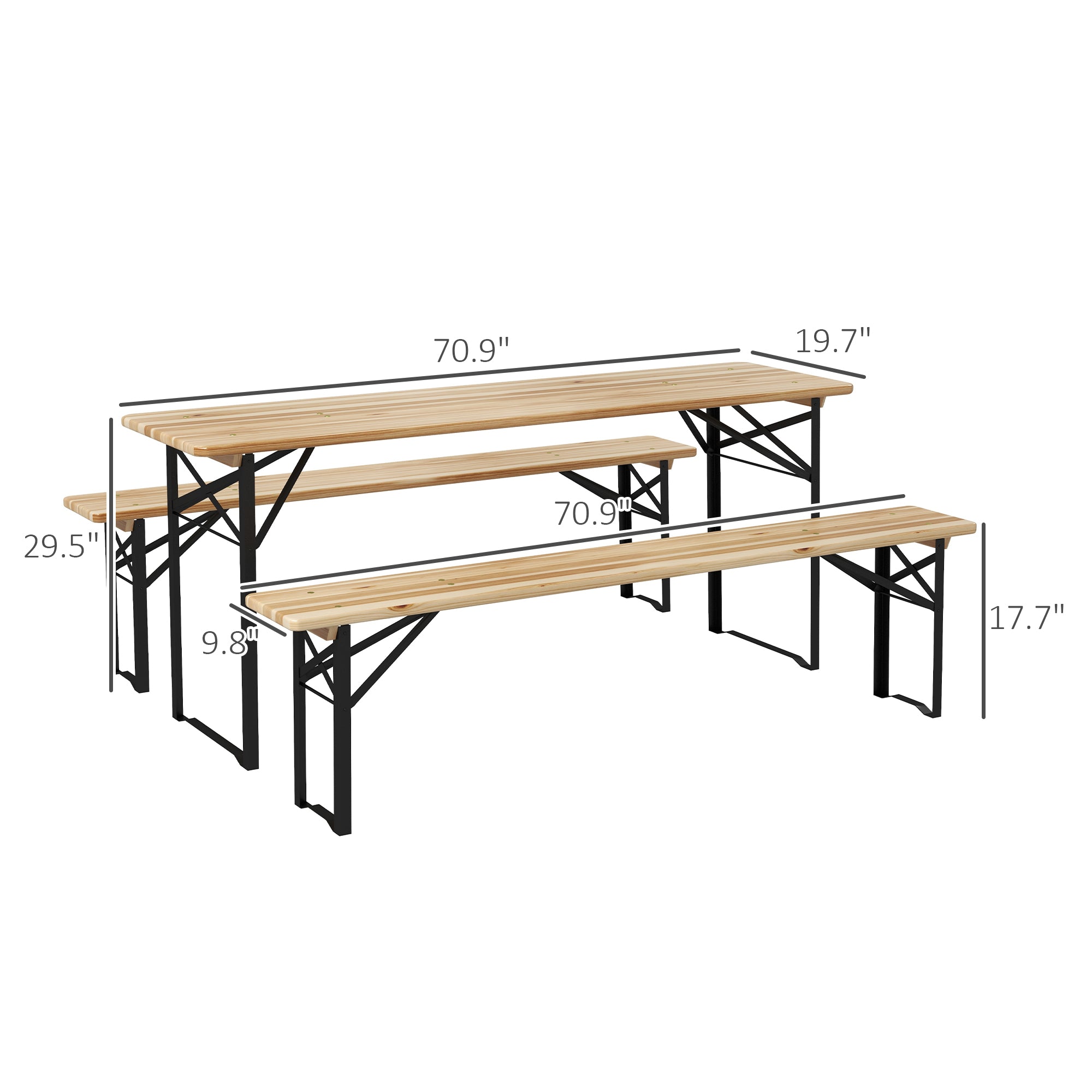 Wooden Outdoor Picnic Table