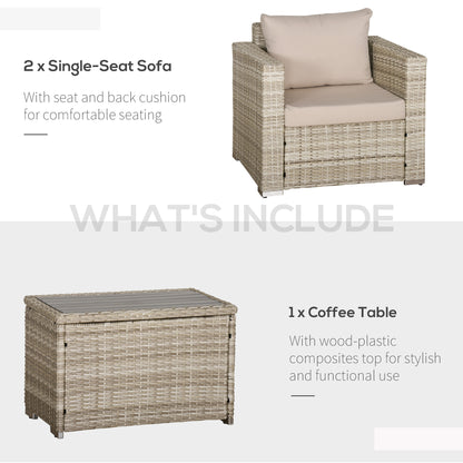 3 Piece Patio Furniture Set