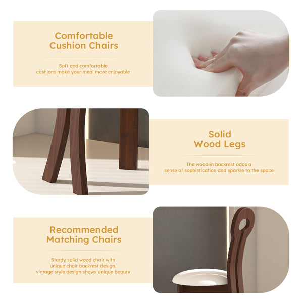 Walnut Leather Dining Chairs