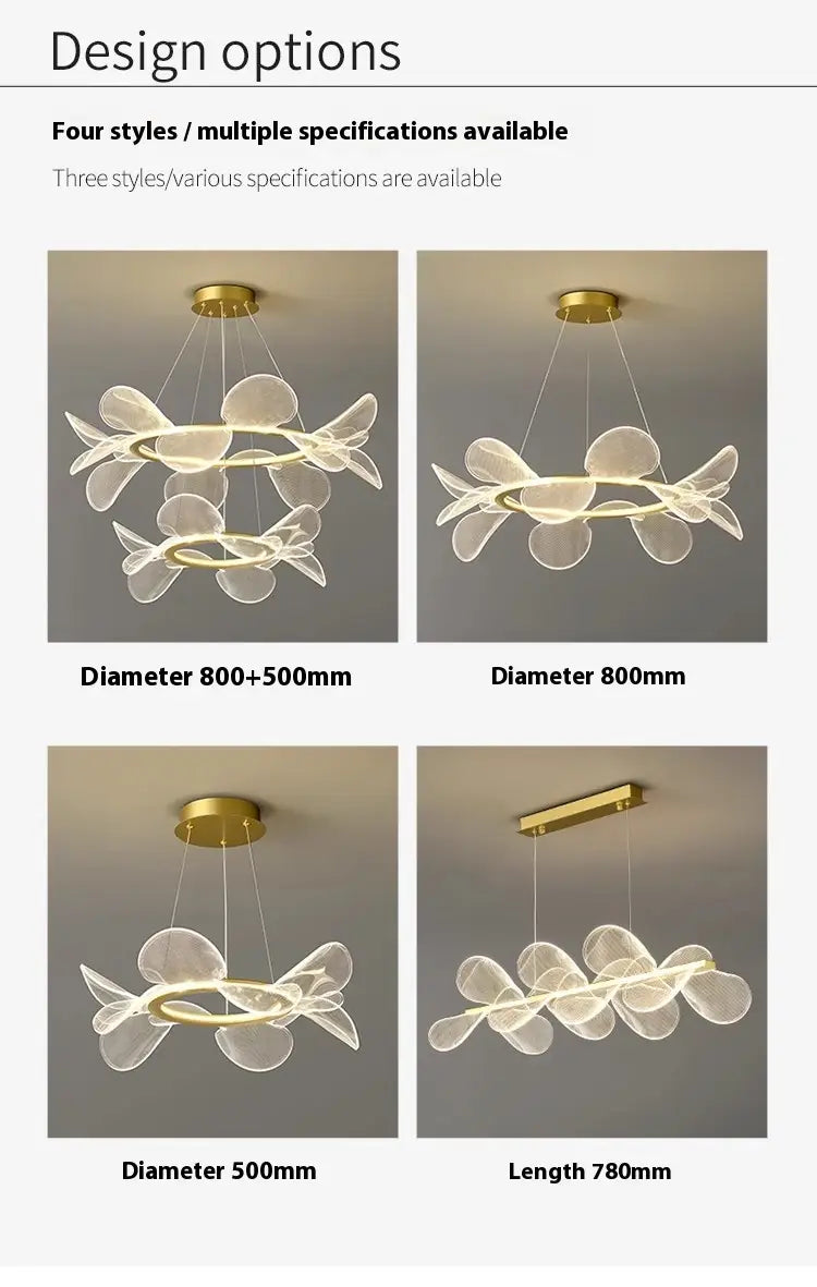 Art Chandelier Italian Minimalistic Bedroom Chandelier Acrylic