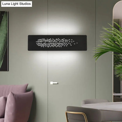 ديكوربايتس™ 12 بوصة، مصباح حائط LED خطي بسيط باللونين الأسود والأبيض: مصباح حائطي بظل حديدي للأعلى والأسفل