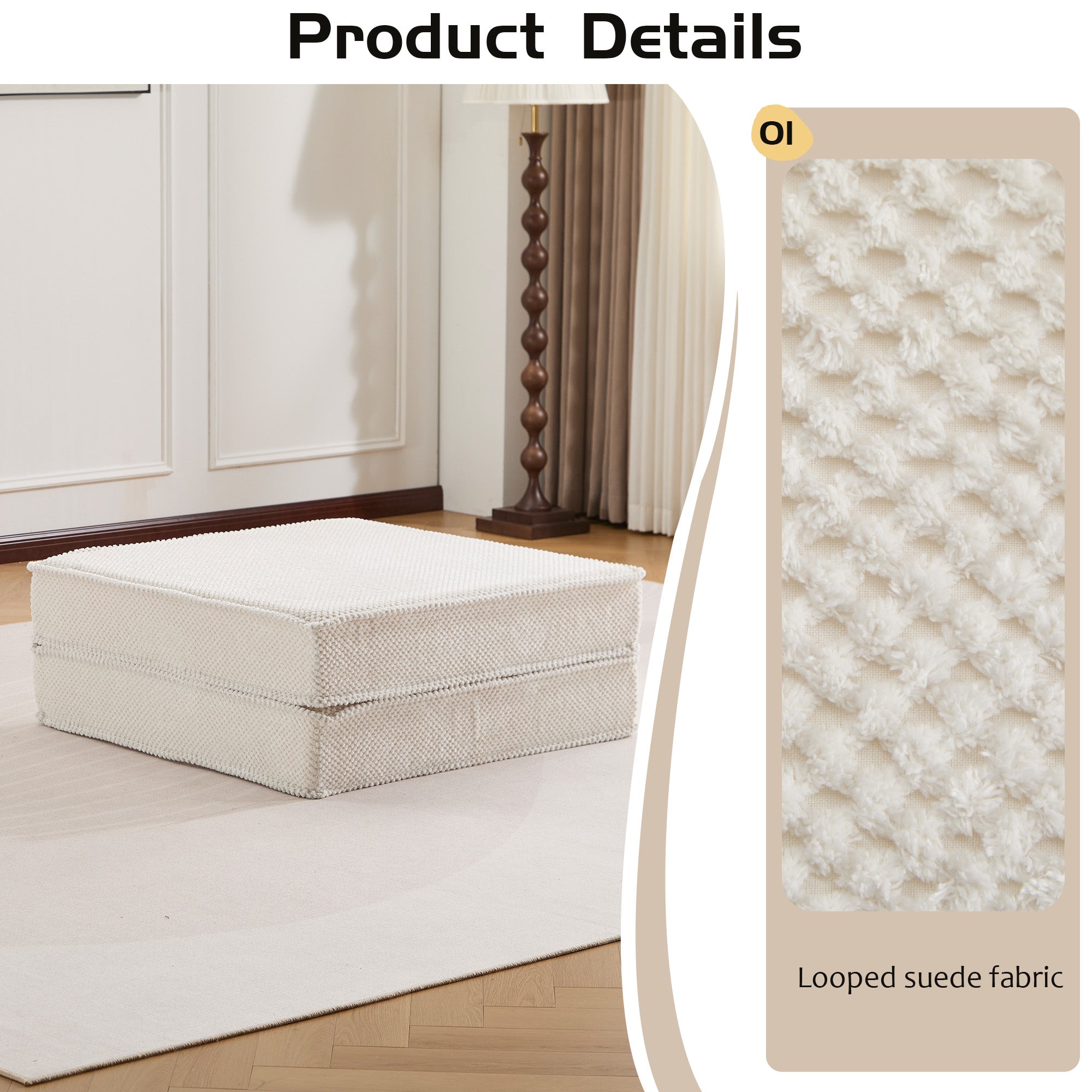 White Fleece Modular Sofa