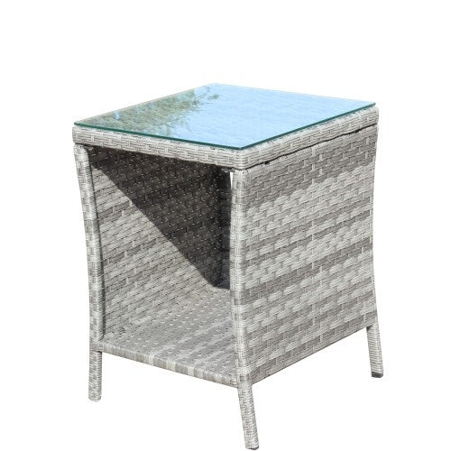 Grey Rattan Coffee Table