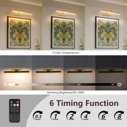 16inch Gold Bathroom Light Fixtures Over Mirror Modern Dimmable LED Vanity Light For Bathroom Wall Lighting