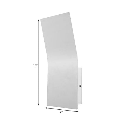 DecorBites™ DecorBites™ Simple Style Metallic Bend Rectangular Wall Sconce - 2-Light White Finish