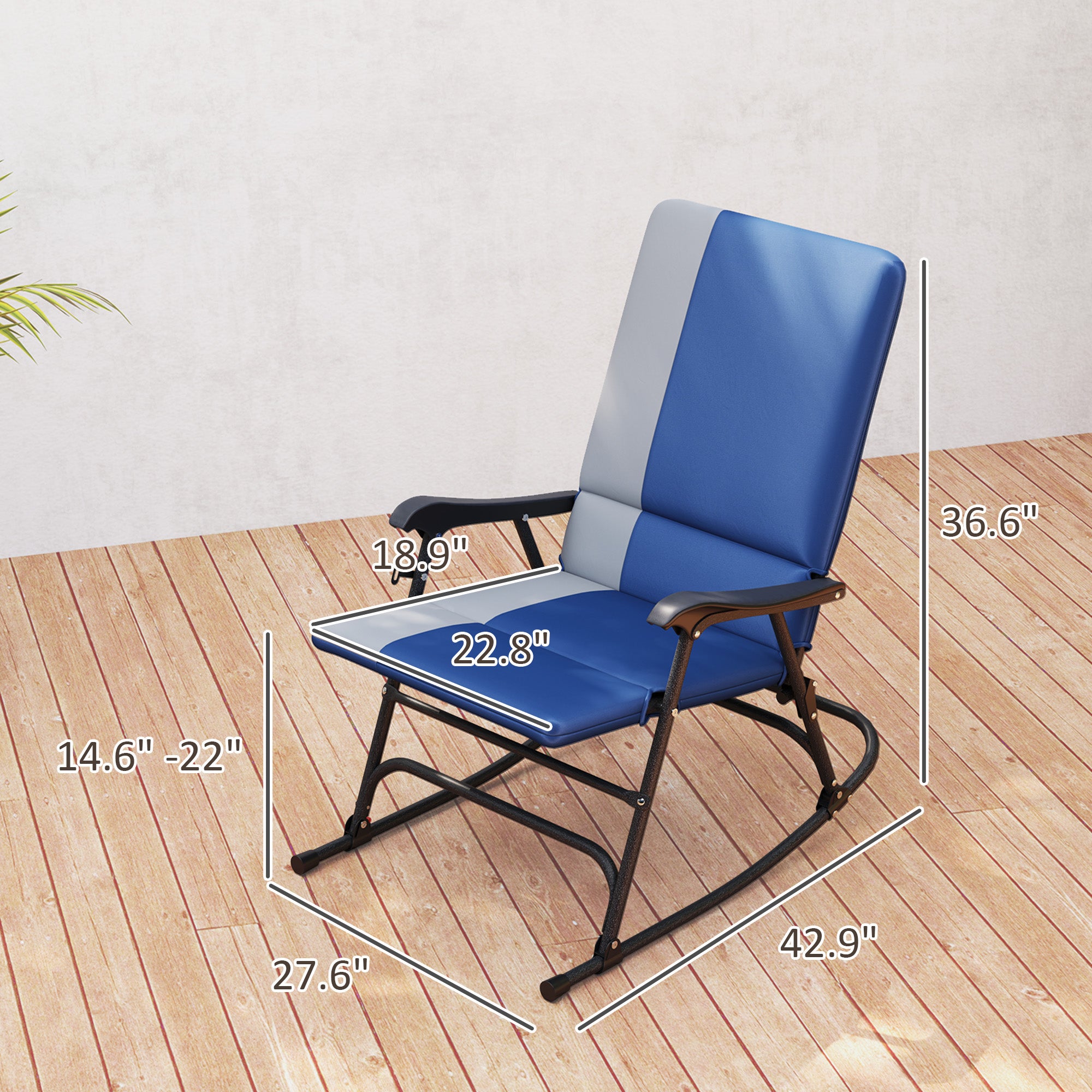 Grey Steel Rocking Chairs