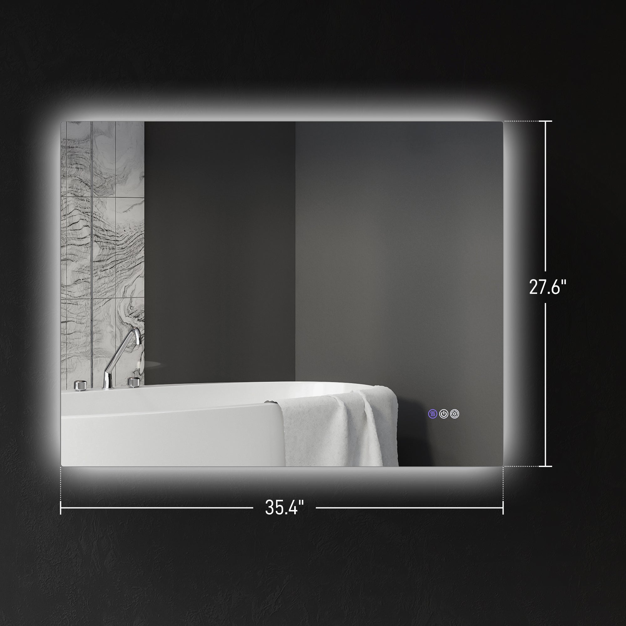 Backlit Anti-Fog Bathroom Mirror