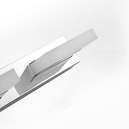 DecorBites™ Chrome Wall Sconce with Brick Acrylic Shade for Bathroom Vanity - Choose from 2/3/5 Warm White Lights