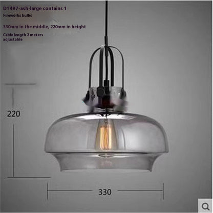 Retro Industrial Style Lighting Bar Glass Chandelier