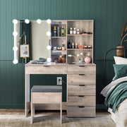 White Multi-Drawer Dressing Table