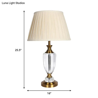 Lámpara de mesilla de noche de 35,5/40,5 cm de ancho - Luz nocturna sencilla blanca para dormitorio con pantalla de tela