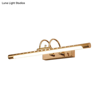 DecorBites™ DecorBites™ 14"/19" Modern Gold Metal Wall Lighting with Tubed Arc Arm - LED Bathroom Vanity Light Fixture