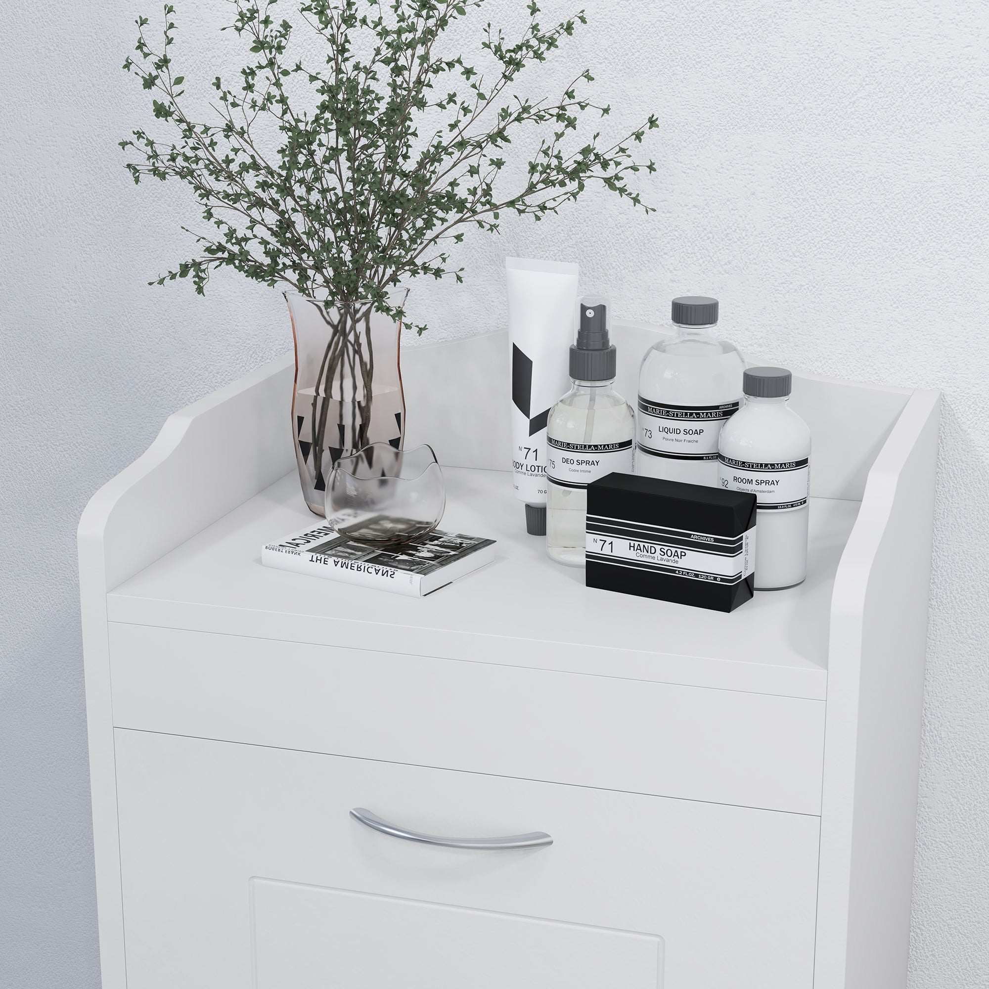 White Tilt-Out Laundry Hamper